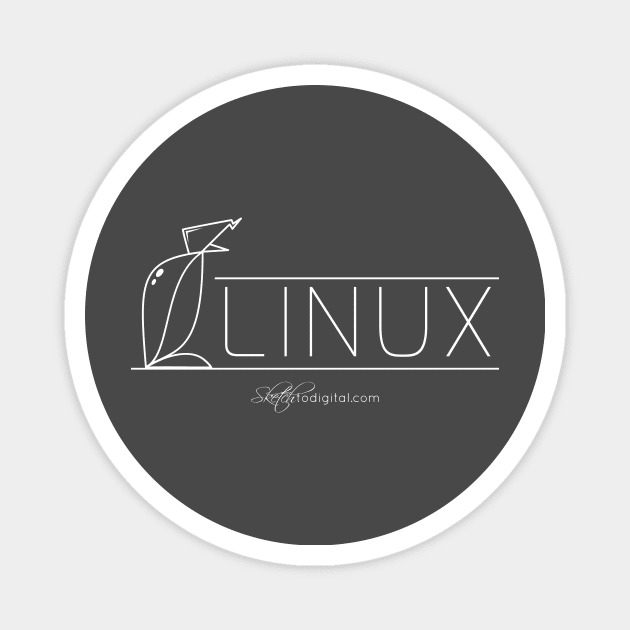 Abstract Linux Penguin Magnet by sketchtodigital